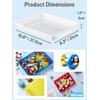8 Pack Plastic Art Trays 10.9'' x 8.3'' x 1.2'', 8 Colors Activity Crafts Tray Serving Tray Organizer Tray for Kids School Classroom DIY Projects, Painting, Jewelry, Beads, Home Organizing Supply