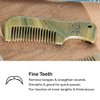 ZEUS Sandalwood Mustache Comb, Handmade Pocket Size Mustache Comb for Men, All Natural Wooden Grooming Comb – B31