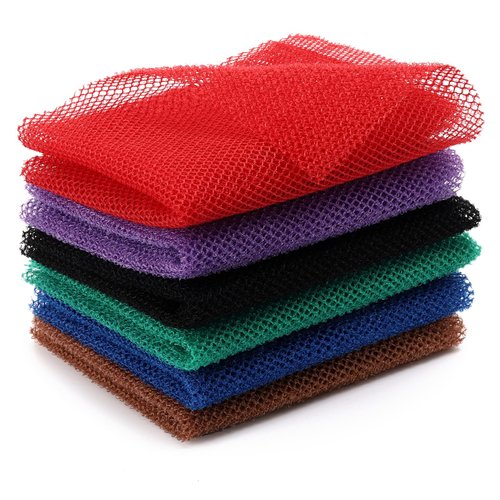 6 Pieces African Net Sponge Long African Exfoliating Net Shower Loofahs Bath Wash Cloth Scrubbing Net Body Scrubber Back Scrubber Skin Smoother