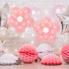100 Pieces Flower Balloon Clips Balloon Holder Balloon Flower Clips for Balloon Arch for Baby Shower Wedding Event Decorations Birthday Party Supplies (Pinwheel Style)