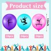 72 Pieces Gymnastics Party Balloons Gymnastics Latex Balloons Dance Gymnastics Balloons for Dance Game Party Sports Theme Party Baby Shower Birthday Party Decorations (12 Inches)