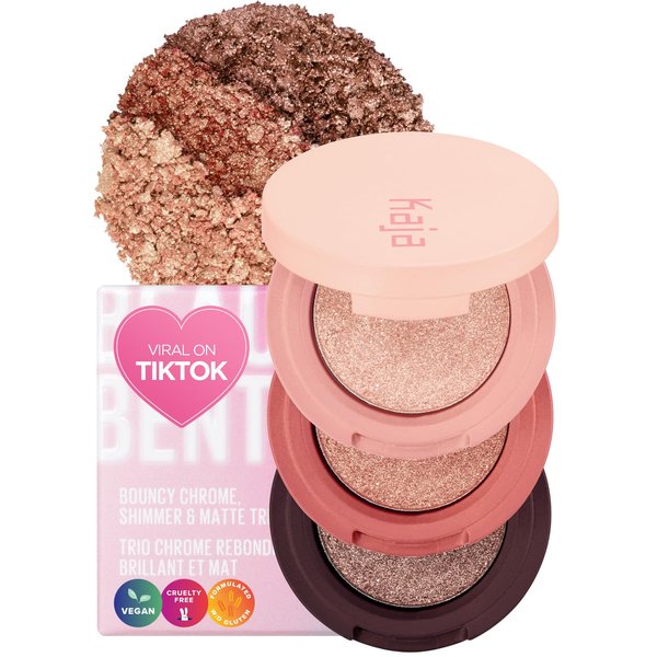 Kaja Beauty Bento Collection - Bouncy Eyeshadow Trio | Peach Orange Tones, Travel Size, 02 Orange Blossom, 2019 Allure Best of Beauty Award, 0.03 Oz