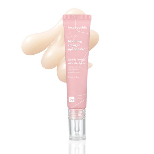 Face Republic Blooming Collagen Eye Booster 15ml 0.50 fl oz | Wrinkle Care Eye Cream | Nourishing, Firming, Smoothing | Collagen, Vita-Peptide | Firm and Elastic Skin | Vegan Korean Skin Care