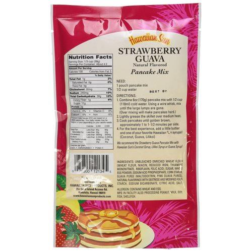 Hawaiian Sun Strawberry Guava Pancake Mix, 6 Ounce