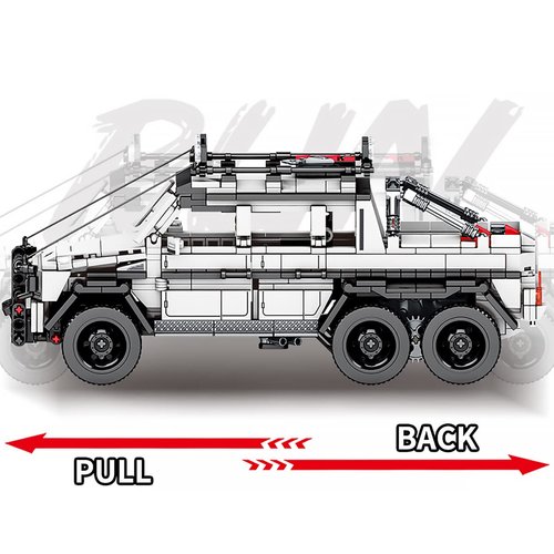 NEWRICE 6X6 Off Road Pickup Truck Building Kit,1:16 Scale Off-Road Car Model Building Blocks Toys,Collectible Truck,for 6+ Year Boys,Adult(858 Pieces)