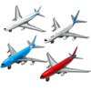 OTONOPI Toy Airplane Die-cast Metal Model Plane Pull Back Aircraft Airline for Kids Cake Toopper Party Favor Age 3+ Pack of 4pcs