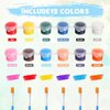 10 Set 12 Colors Washable Acrylic Paint Strips Kit for Kids with 20 Pcs Painting Brushes Totally 140 Pcs Mini Acrylic Paint Set for Kid Adult Arts and Crafts, Classroom Painting Supplies Christmas Gift(140)