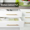 Goldenwarm Pack of 15 Brushed Brass Cabinet Handles Dresser Pulls Gold 96mm Bar Handles for Kitchen Cupboard - LS201GD96 Modern Furniture Hardware Bedroom Closet Door Pulls, 3-3/4'' Hole Centers
