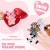 JOYIN 28 Packs Valentines Day Prefilled Hearts with Plush Animal Finger Puppet and Valentins Card for Kids Classroom Exchange, Valentine Party Favors, Gift Exchange, Game Prizes
