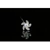 Set of 6 Pinwheel Flower Hair Pins - AB Crystals Silver Plated H101