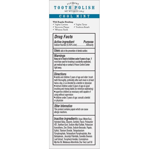 Melaleuca Whitening Tooth Polish Paste with Fluoride 3.8oz — Cool Mint