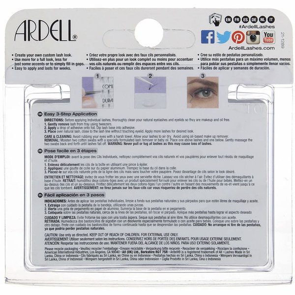 Ardell Duralash Naturals Individual Lashes - Medium Black (Pack of 4)
