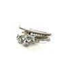 Small clear crystal cluster alligator hair clip for fine thin hair