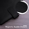 Antner A6 PU Leather Notebook Binder Refillable 6 Ring Budget Binder for A6 Filler Paper, Loose Leaf Personal Planner Binder Cover with Magnetic Buckle Closure, Black
