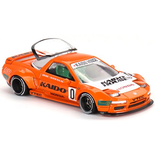 NSX Kaido Racing V1 Orange with White Hood (Designed by Jun Imai) Kaido House Special 1/64 Diecast Model Car by Mini GT KHMG119