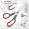 Scissors Bulk Set of 5-Pack, Niutop 8" Multipurpose Sharp Sewing Craft Fabric Scissors for Office Home High/Middle School Student Office Teacher Art Supplies, Soft Comfort-Grip Right/Left Handles