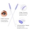 300 Pack Eyelash Mascara Wands Disposable Lash Brushes for Extensions Makeup Brush Applicators Tool Kit, White/Light Purple