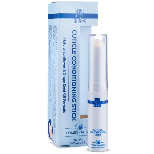 Blue Cross Professional Nail Care Nourishing Scented Cuticle Softener Oil Balm Conditioning Stick, Sunflower & Grape Seed Oil, Supports Dry + Damaged Cuticles, 0.05oz/1.4g, Pomegranate
