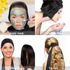 5 Pieces Wig Grip Band Edge Wrap Satin Headbands Non Slip Hair Wraps Silk Scarf Headband for Makeup/Facial/Sport/Yoga (Black)