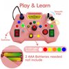 Toddler Busy Board With LED Light - Baby Game Sensory Toys,Light Switches Montessori Toys for 1 Year Old，Kids Educational Learning Activities Toys,Travel Toys and Birthday Gifts for 1 2 3 4 Boys Girls