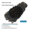 Caliee 3B 3C Curly Clip in Hair Extensions 22Inch Natural Black 1B Jerry Curly Human Hair Extensions Full Head 8A Thick End Hair Extensions JC Clip Ins 120G 7Pcs with 17Clips/Set