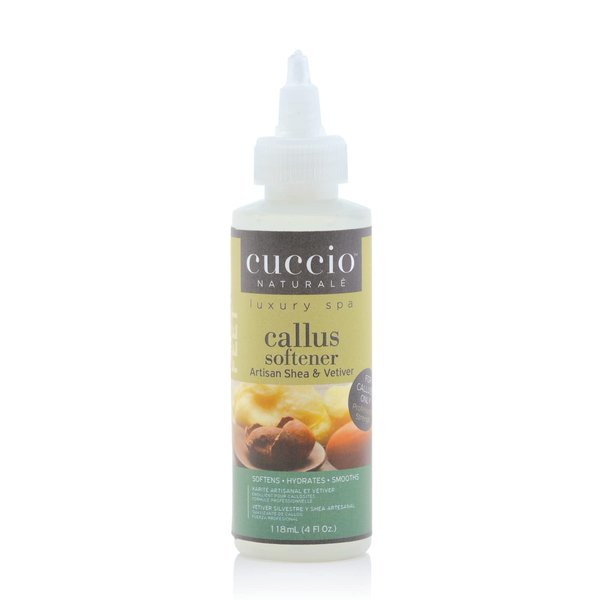Cuccio Naturale Professional Strength Callus Softener Treatment - Aids In Fast And Easy Removal Of Hard Skin - Smoothens And Hydrates To Reveal Healthy Skin - Artisan Shea And Vetiver - 4 Oz