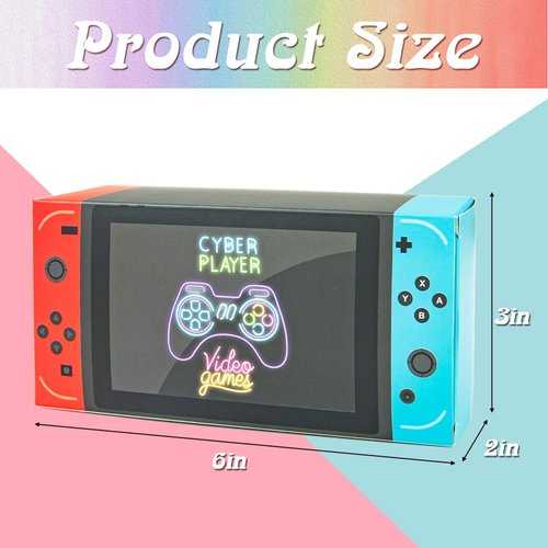 EYNDYN 20PCS Video Game Party Favor Boxes Game on Theme Party Favor Candy Boxes for Boys Kids Level up Gaming Controller Shaped Goodie Box Supplies Party Decorations