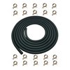 YAMAKATO 10 Feet 1/4 Inch ID Fuel Line Hose for Kawasaki Kohler Briggs & Stratton Small Gas Diesel Powersports Engines and Generators w/ 20 Clamp Rubber Black