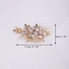 YERTTER Gold Pearl Hair Comb Style 2 for Wedding Brides Bridesmaid Flower Girl Prom Birthday Party