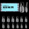 TOMICCA Medium Coffin Nail Tips, 240Pcs Half Matte Soft Gel Nail Tips, 12 Sizes Acrylic False Nail Tips, Nail Extension Tips for Beginner and Professional Home Diy