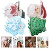 Ipetboom 4pcs Christmas Hair Claw Clips for Women Girls, Christmas Tree snowflake Snowman Santa Claus Hair Clip Christmas Hair Accessories