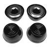 Quadrapoint Hub Cap Replacement Compatible with Popular Red Wagon Brand, Steel & Wood Wagons 1/2" New Black (NOT for Plastic or Folding or Little Wagons Model W5, Please Read Product Description)