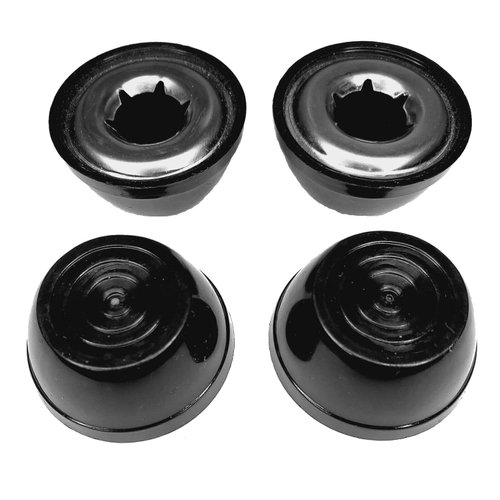 Quadrapoint Hub Cap Replacement Compatible with Popular Red Wagon Brand, Steel & Wood Wagons 1/2" New Black (NOT for Plastic or Folding or Little Wagons Model W5, Please Read Product Description)