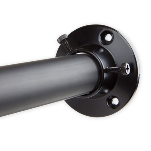 Rod Desyne C-1943-DP100-282 1" Adjustable Closet Rod with Socket Set, 28-48", Black