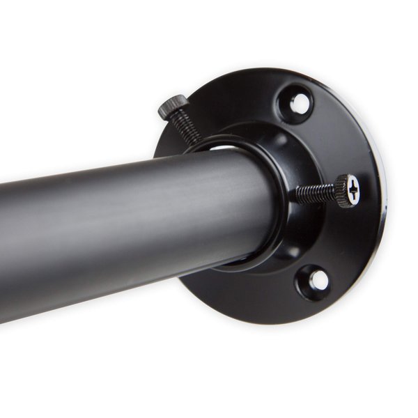 Rod Desyne C-1943-DP100-282 1" Adjustable Closet Rod with Socket Set, 28-48", Black
