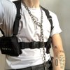Holanew Unisex Black Chest Rig Bag Streetwear Tactical Vest Hip-hop Chest Bags Fashion Tactics Waist Pack Woman Functional Square Bag(Black)