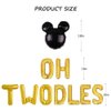 Geloar Oh Twodles Balloons Banner, Oh Twodles 2nd Birthday Party Decorations for Themed of Minnie Micky Mouse for Girl Boy Oh Twodles Birthday Party Supplies Decorations Set Of 12PCS Kit (Gold)