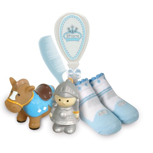 Stephan Baby Bath Squirters, Bootie Socks and Brush/Comb Gift Set, Little Prince