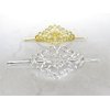 Generic Small gold or silver filigree metal hair slide stick clip barrette (Primary color: Gold), 1 Count (Pack of 1)