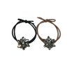 Xiwstar 2Pcs Elegant Crystal Flower Hair Ties Bands Elastic Rhinestone Heabdands Scrunchies Ponytail Holder for Women Girls