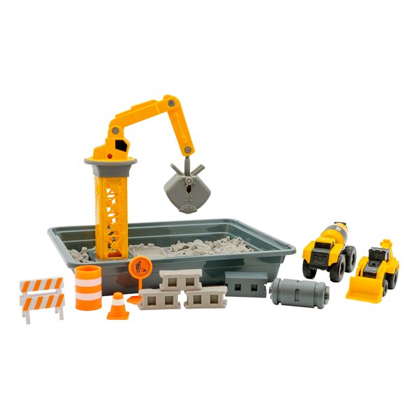 CAT Construction Toys, Dig N' Build Concrete Playset with 12 OZ of Compound - Storage Container