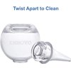 Innovo Hospital Grade Silicone Twister Bulb Baby Ear Syringe and Nasal Aspirator, Sucks Snot and Mucus, Nasal Bulb Ear Syringe, Cleanable and Reusable Clear White