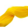 SWACC 12 Pcs Curly Wavy One Color Party Highlights Clip on in Hair Extensions Colored Hair Streak Synthetic Hairpieces (Yellow)