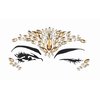 face jewels for makeup Festival Wedding Face Gems Temporary Tattoos mermaid halloween Bindi Fusion Headpiece Body Jewellery bindi face jewel(Topaz gold/SR16)