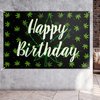 Pots Leaves Birthday Backdrop Banner Decor Green - Weed Leaves Theme Happy Birthday Party Decorations for Women Men Supplies