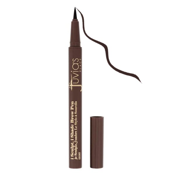 Juvia's Place iSculpt, iShade Eyebrow Pen - Brow Contour Pen, Eyebrow Pen Definer, Waterproof Eyebrow Shaper Pen, Eyebrow Filler Pen Makeup, Long-lasting Brow Liner Makeup Pen (Ebony)