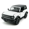 2-Door Bronco Badlands Model Car 1/36 Scale Diecast Toy Cars Metal Alloy Children’s Vehicles, Pull Back Doors Open, Black Rim, Mens Collection, Kids Toys for Boys Gifts, Cake Topper Home Décor, White