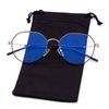 Colossein Round Blue Light Blocking Computer Glasses with Metal Frame for Men Women, UV400 Protection Anti Glare Anti Fatigue Reduce Eye Strain - Black