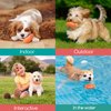 Nobleza Dog Football, Interactive Lightweight Tough Squeaky Dog Toys That Float and Bounce for Teething and Teeth Cleaning, Natural Rubber Durable Football Dog Toy for Small and Medium Breeds, Orange