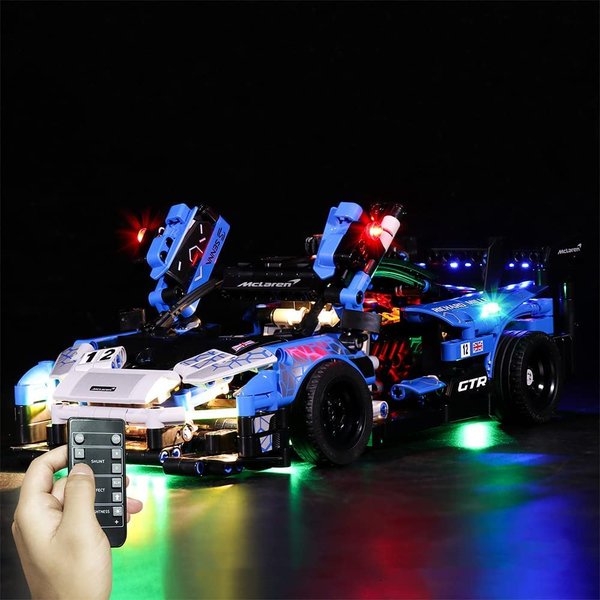 LMTIC Remote Control Lighting Kit for Lego Technic McLaren Senna GTR 42123 Building Kit Light Set Compatible with Lego Technic Mclaren Senna Light Kit for Lego 42123 (NOT Included The Lego Sets)